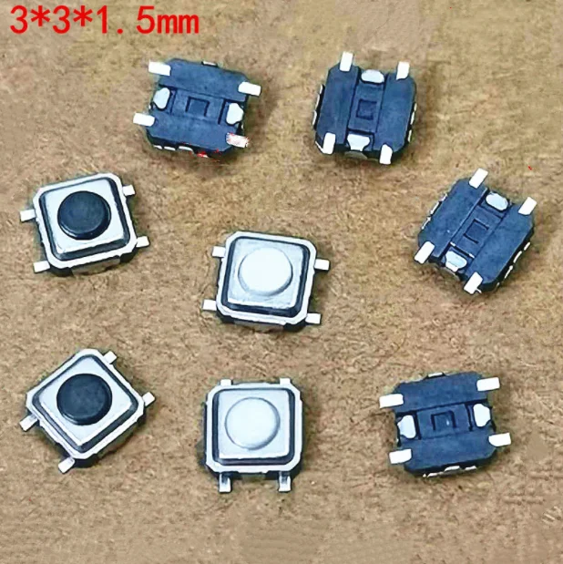 10Pcs tact switch 3*3*1.5mm 4 foot patch 3x3x1.5 key switch micro switch car remote control button