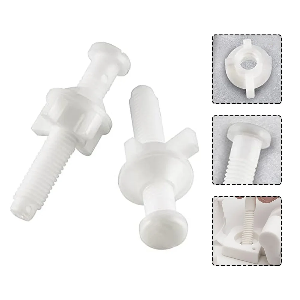 Toilet For Seat Bolt Screw Kit 2 Pack Plastic Fasteners for Attaching Toilet For Seat to Porcelain or Ceramic Toilet Base