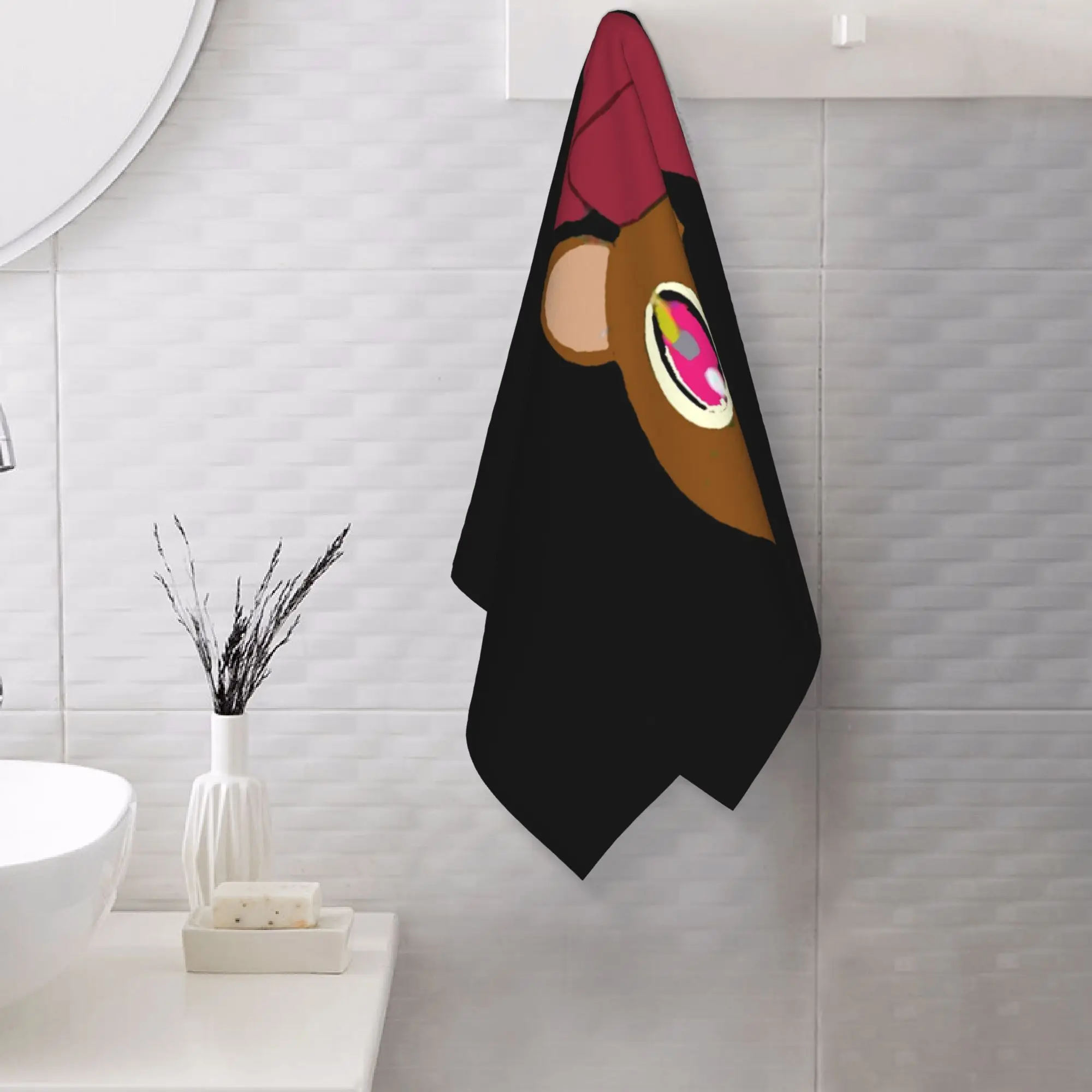 Custom Kanye West Dropout Bear Chicago Vintage Graduation Soft Face Towel Quick Dry Pool Bath Cotton Towels Absorbent