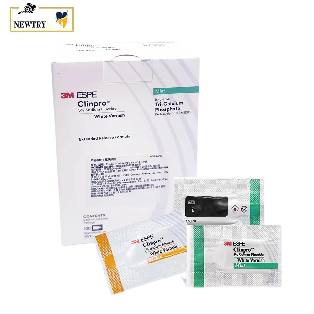 

Оригинальный флюоресцентный протектор 3 м, 2/5/10 шт., 5%, фтор натриевый белый лак для взрослых и детей, уход за полостью рта, защита от кариеса, 0,5 мл/шт.