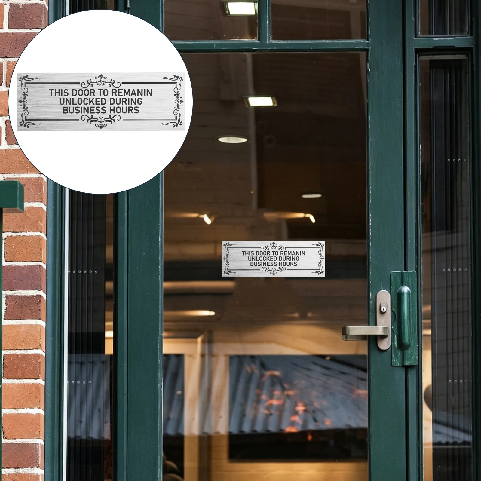 2 Pairs Weatherproof PVC Door Signs – 