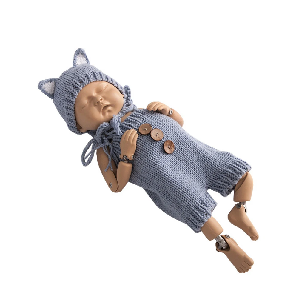 

Knitted Sweater Light Grey Newborn Baby Costume Photography Prop Adorable Outfit 0-1 Month Photo Props Newborn