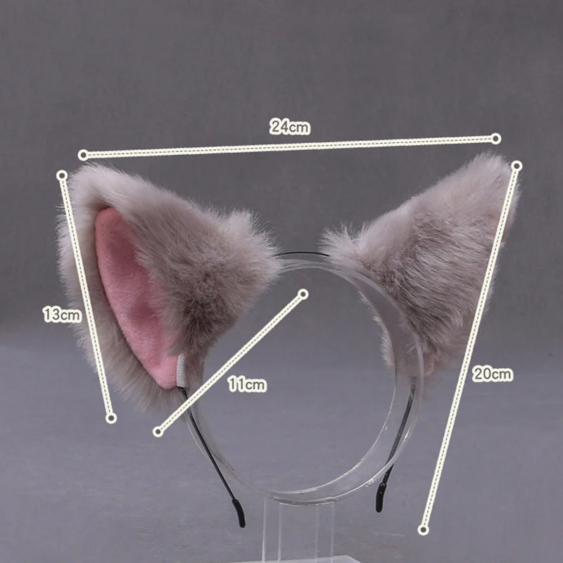 Cosplay Cute Cat Fox Fur Ear Hair Hoops Night Party Anime Lolita Hairband Fur Headbands Clip Girl accessori per capelli Ear Hair Band