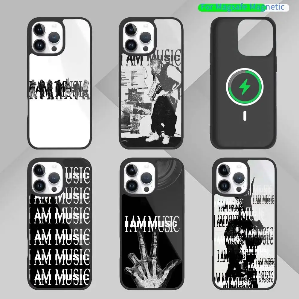 

I AM MUSIC Playboi C-Carti Phone Case For iPhone17,16,15,14,13,12,11 Plus,Pro Max Magnetic For Magsafe Wireless Charging
