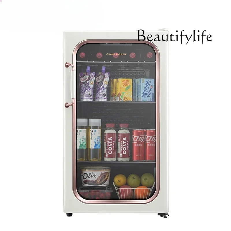 Retro beverage cabinet household red wine refrigerator fruit tea small refrigerator