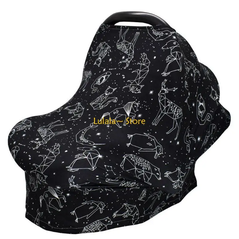 Y4QA Car for Seat Canopy Nursing Cover Shopping Cart CoverInfinity Scarf Perfect Gift