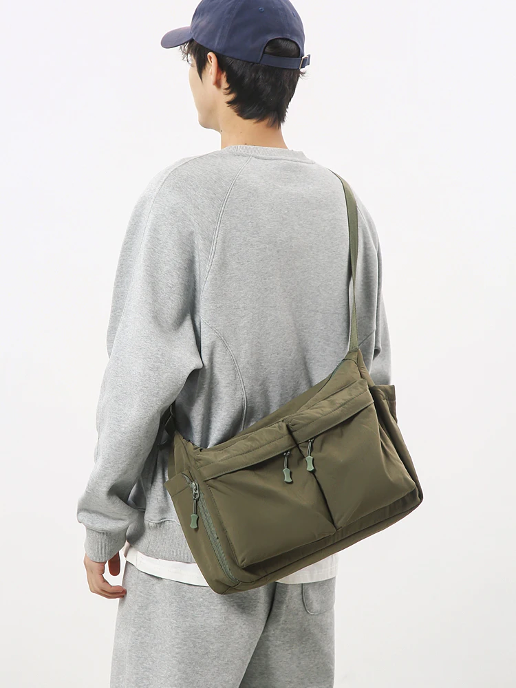 

ex Повседневная большая спортивная сумка через плечо Capaci для поездок на работу Baile Портативная сумка-мессенджер из нейлонового материала с застежкой-молнией