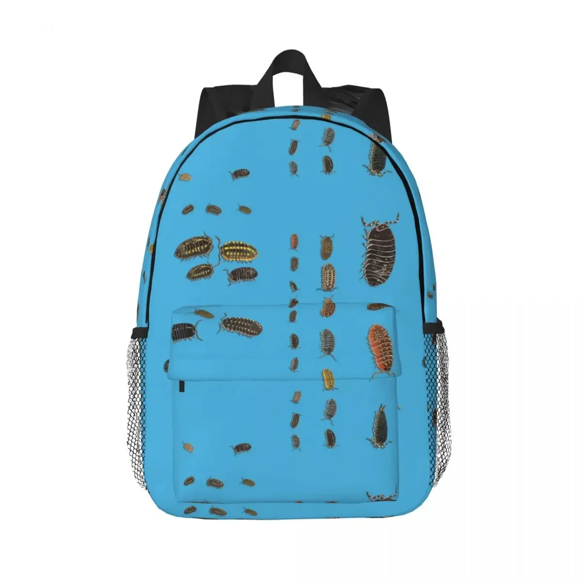 Blue Backpack Full Of Pill Bugs. Backpacks Bookbag Cartoon Students School Bags Travel Rucksack Shoulder Bag Large Capacity