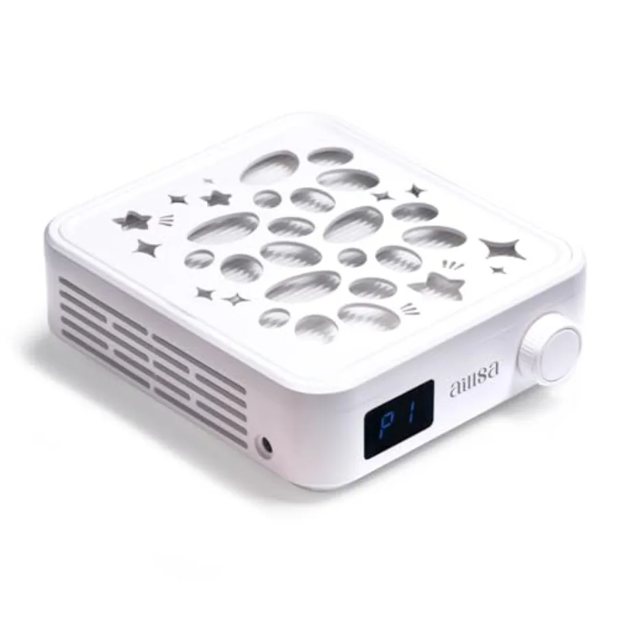 

Nail Dust Collector: Professional Powerful Suction Dust Collector Nail Tech Adjustable Speed with LED Dispaly Brush Filter Pape