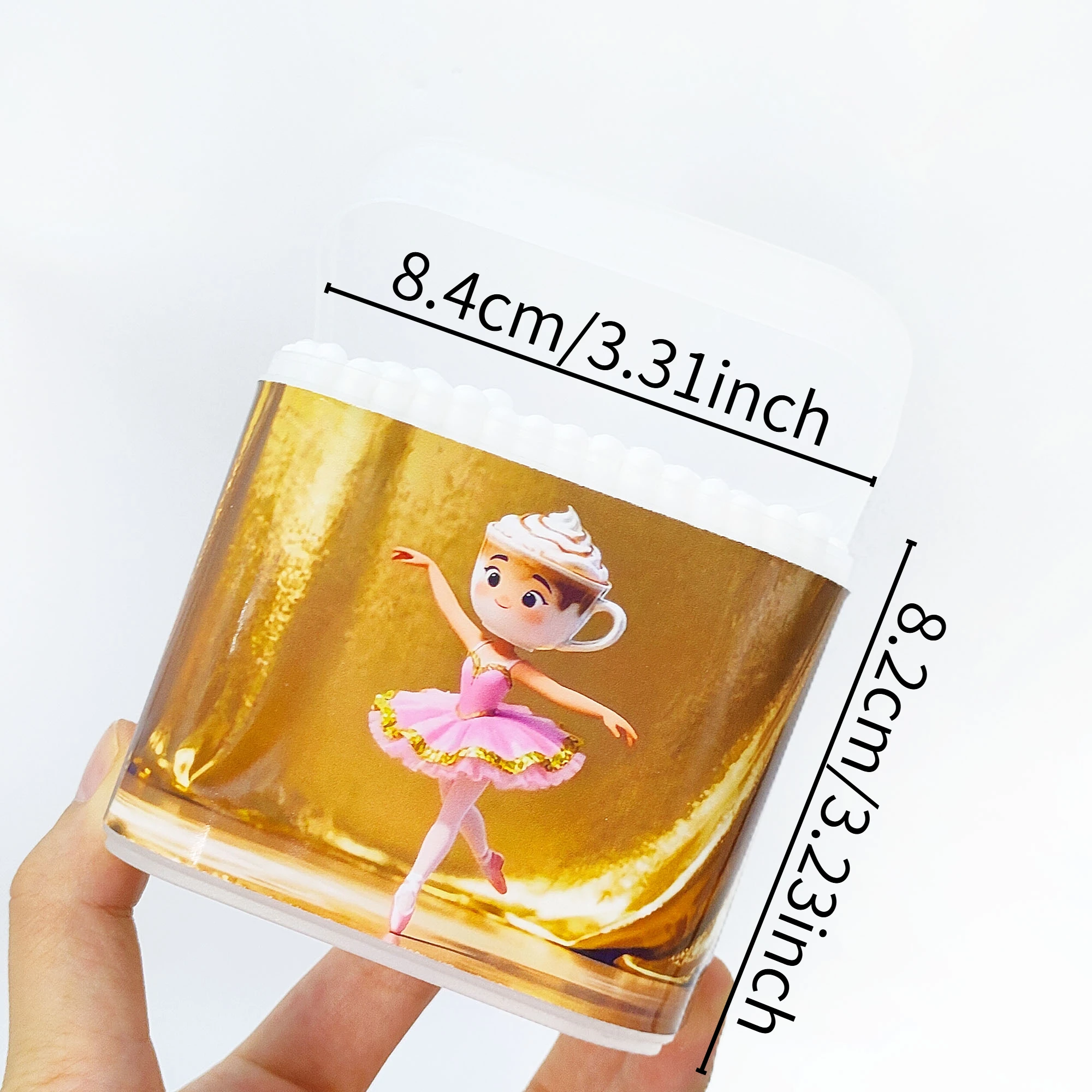 200 pz/400 pz balletto ragazza styling tema batuffolo di cotone multifunzionale a doppia testa cucchiaio a vite batuffolo di cotone bastone.