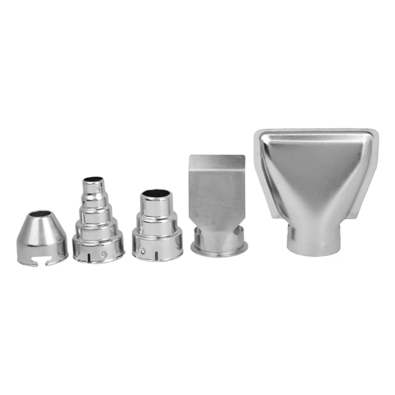 5 Pcs Heat Nozzles Kits 35mm Stainless Steel Reflector Nozzle for Hot Air Soldering Station Nozzle Tool Compact