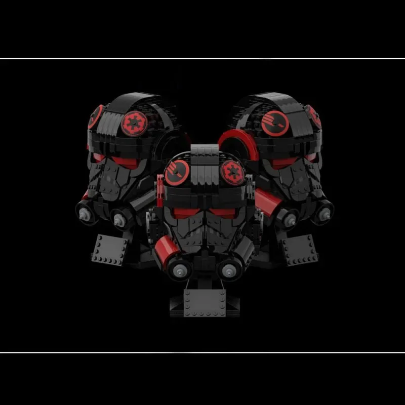 

743 шт. MOC научно-фантастический фильм (ЗВЕЗДЫЙ БАТЛ) Iden Versio шлем серии строительные блоки модель фестиваль детский подарок