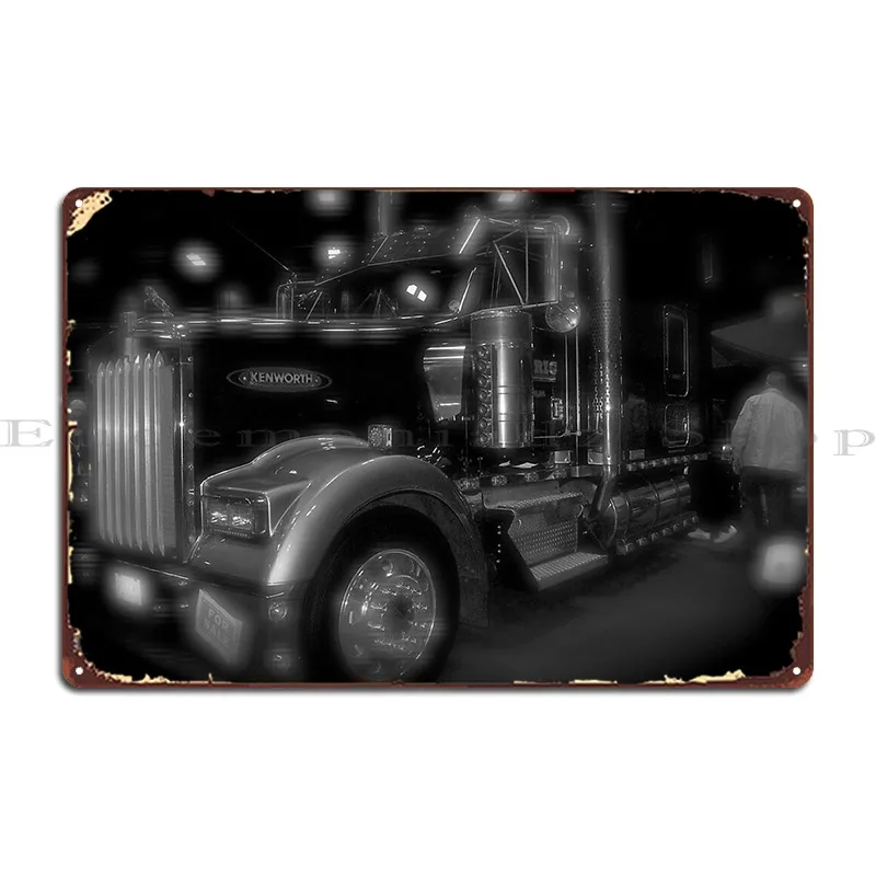 Kenworth Truck Metal Plaque Poster Wall Mural Plaques Designing Club Wall Decor Tin Sign Poster