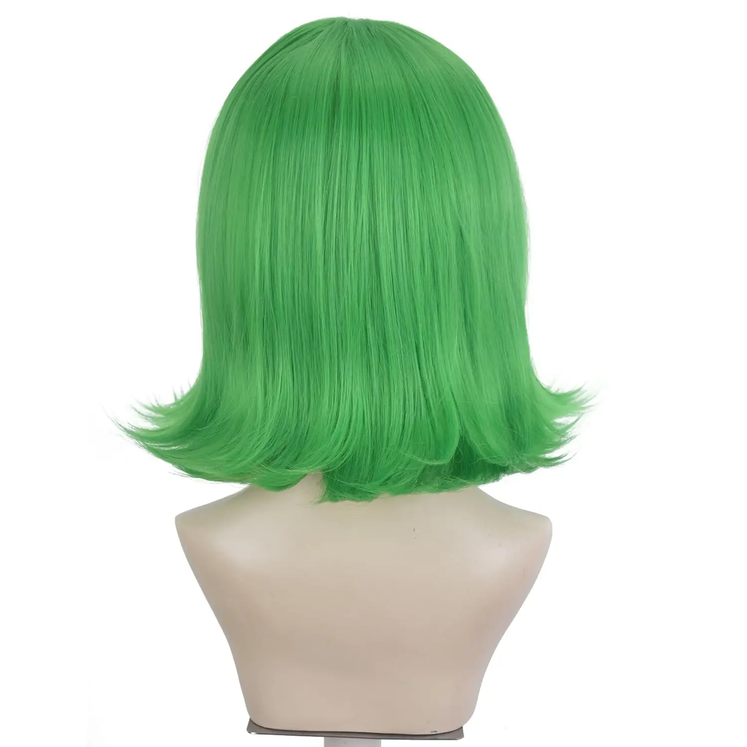 Anime Inside Out Disgust Cosplay Green Wig With Bangs Short Green Bob Wavy Hair for Anime Party Costume Halloween Cosplay view 4