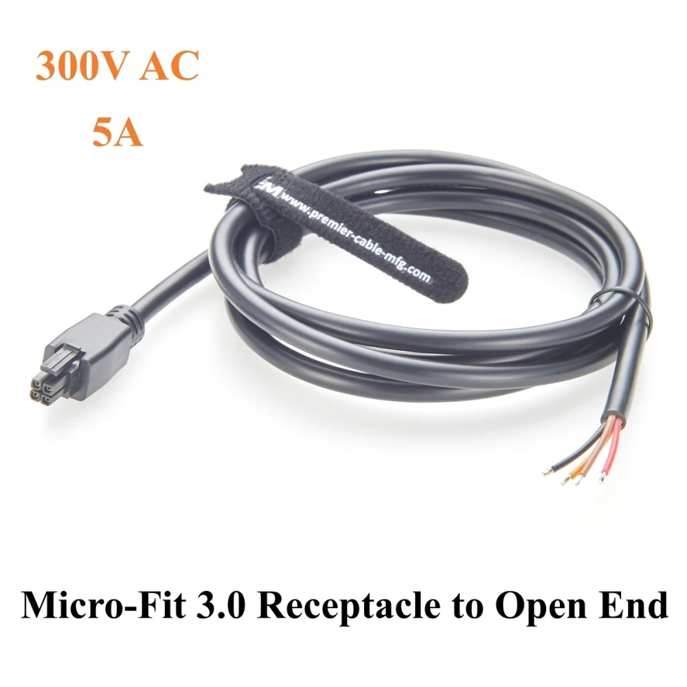 Molex 마이크로 핏 3.0 GPIO DC 전원 케이블, Microhard CradlePoint Sierra 무선 Airlink Peplink 모뎀과 호환 가능, 4 핀