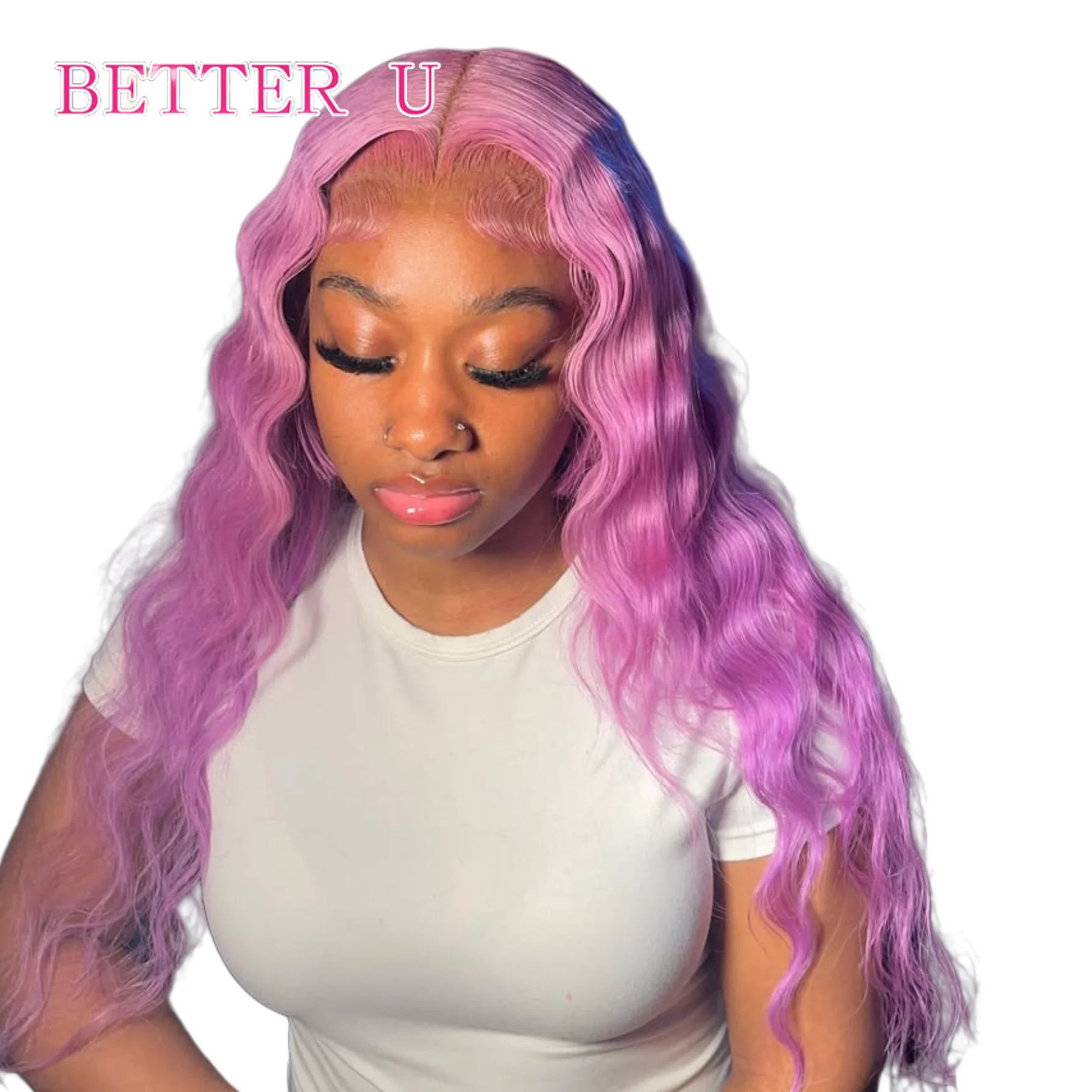 الضوء الأرجواني 13x6 الدانتيل الشفاف الجبهة الباروكات البرازيلي ريمي الشعر البشري قبل نتفها مستقيم 13x4 الدانتيل الباروكات الأمامية للنساء #1