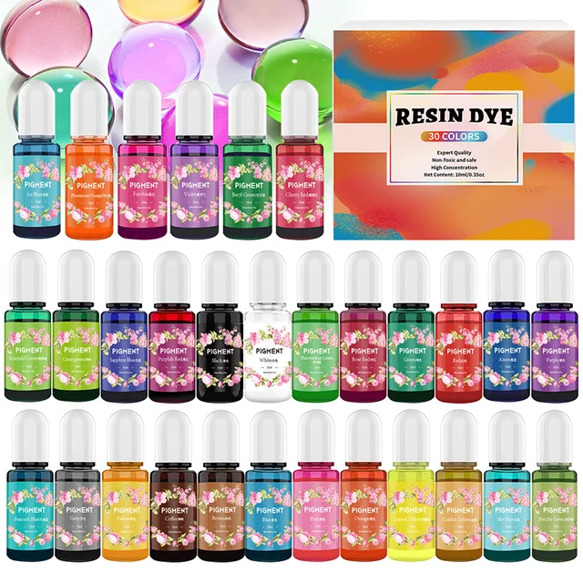 Zestaw pigmentów z żywicy epoksydowej Płynny środek barwiący Pigment do świec DIY UV Żywica Forma do świec Zestaw barwników do mydła Żywica Rękodzieło