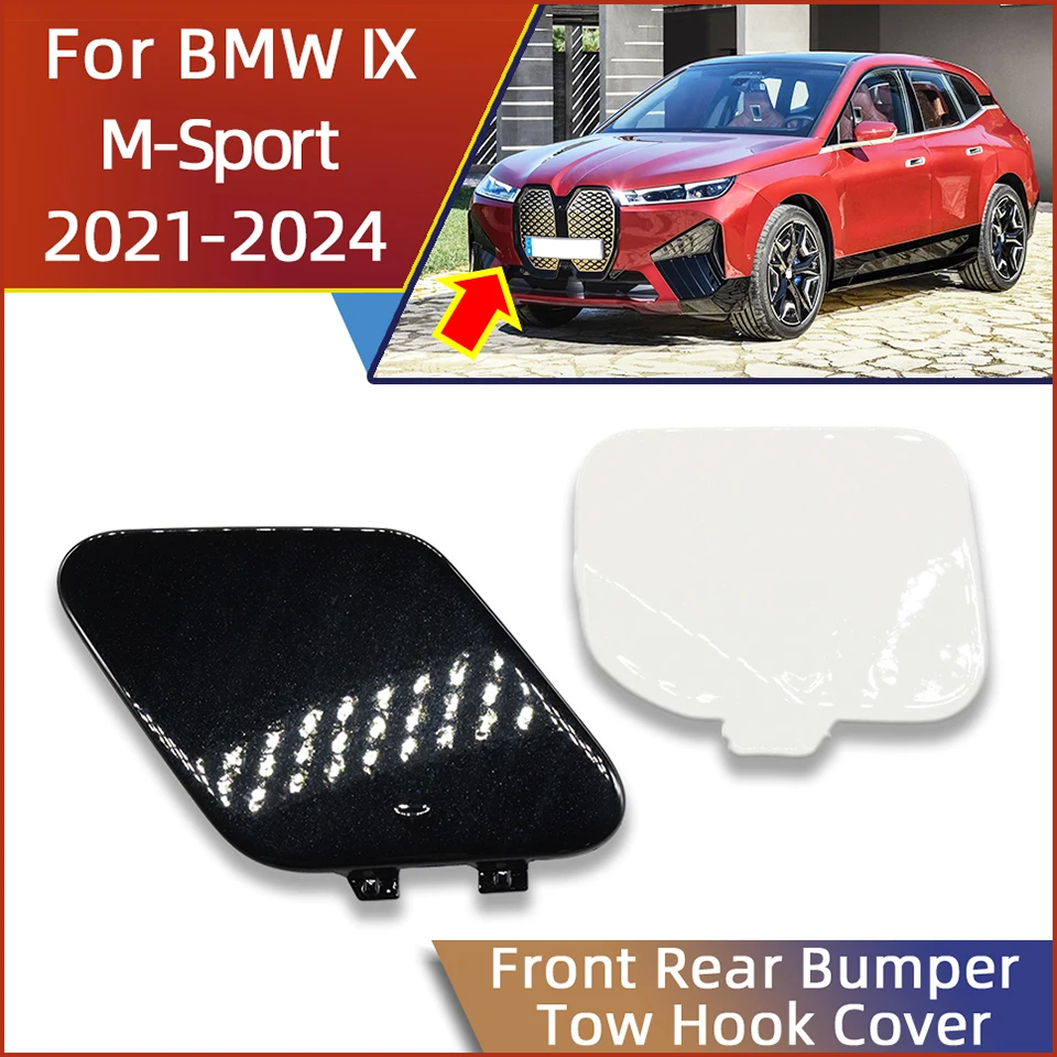 

Car Trailer Cap Shell Front Rear Bumper Towing Hook Cover For BMW IX M-Sport SUV 2021-2024 Painted 51115A3AE01 51125A2F3B7