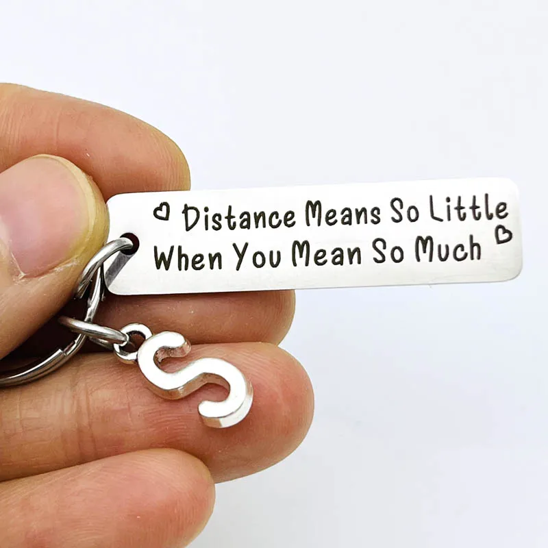 Couple Gift Long Distance Relationship Keychain Best Friend Gift Couple Matching Gift for Boyfriend Girlfriend Friendship Gift