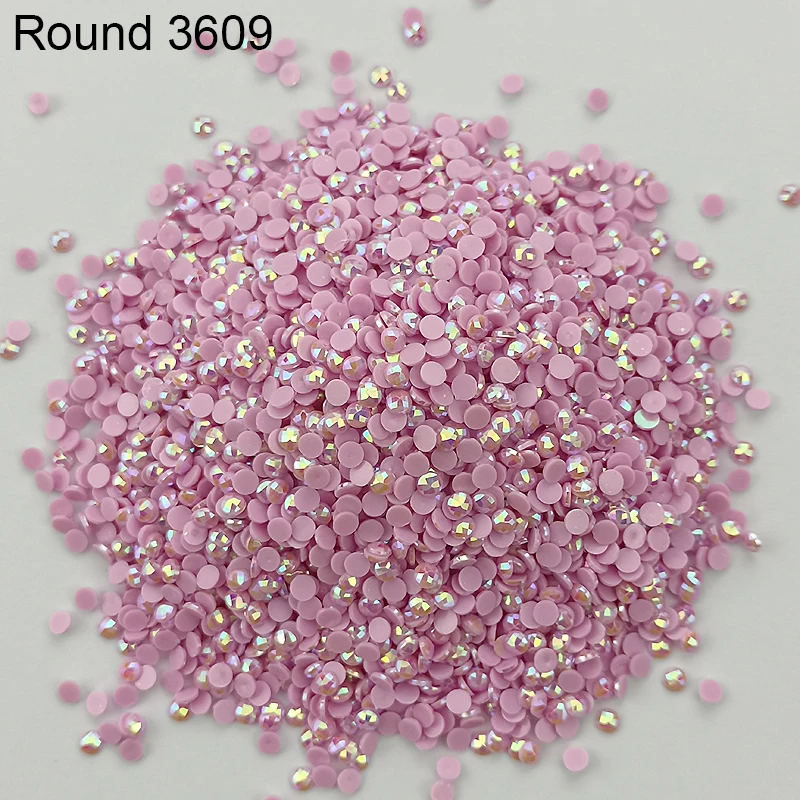 AB Stone Round 5D Diy Diamond Painting AB Round Drills Embroidery Rhinestones Colorful Mosaic AB Drill Colored Needlework Gifts