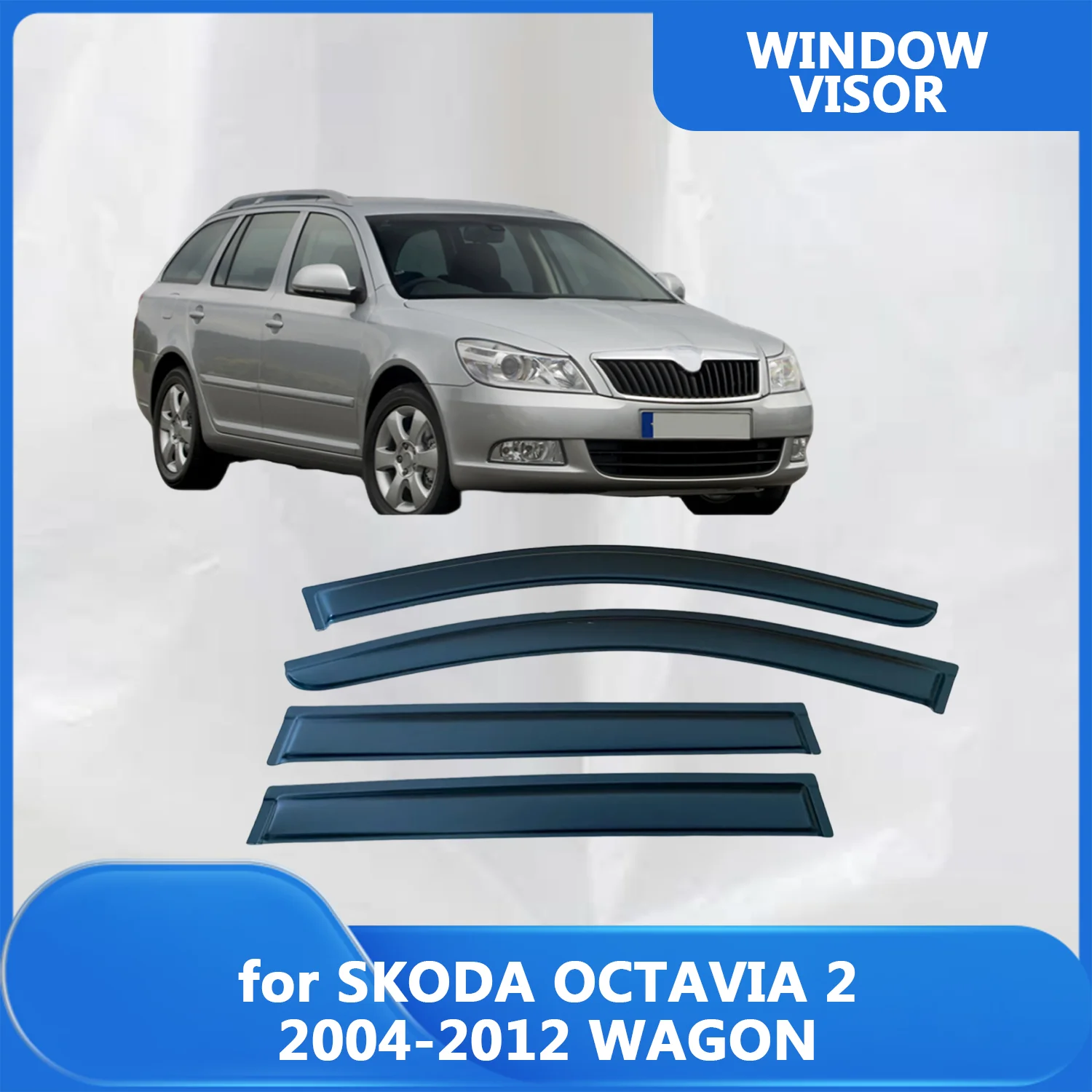 

Window Visor for SKODA OCTAVIA 2 1Z WAGON Combi 2004 2005 2006 2007 2008 2009 2010-2012 Wind Deflectors Rain Guards Door Visor