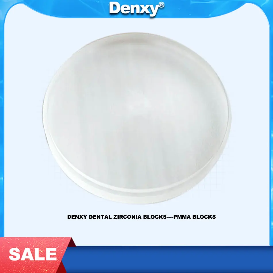 5pcs Dental PMMA Disc Clear Color CAD/CAM Dental Material Lab For Make Temporary Bridge Dentistry Restorations Resin Block