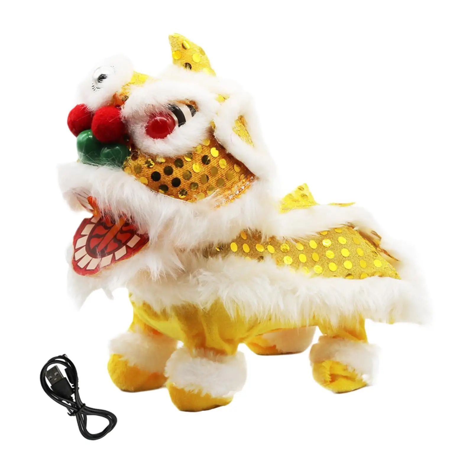 

Electric Lion Dance Toy Dance Lion Doll Figure Lovely Interactive Lion Toy Cute
