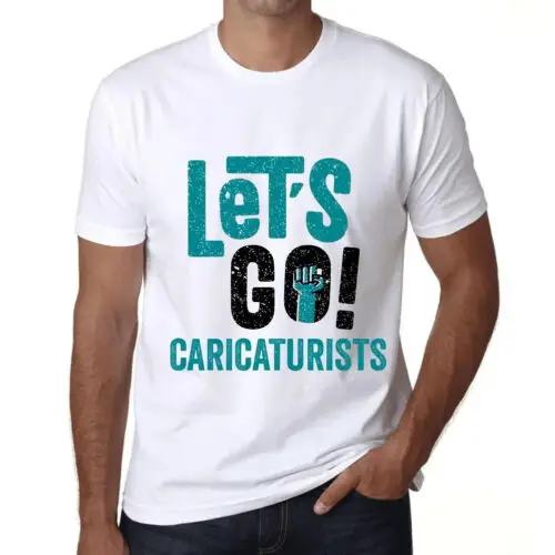 Heren Grafisch T-Shirt Laten we gaan karikaturisten – Let's Go Caricaturists