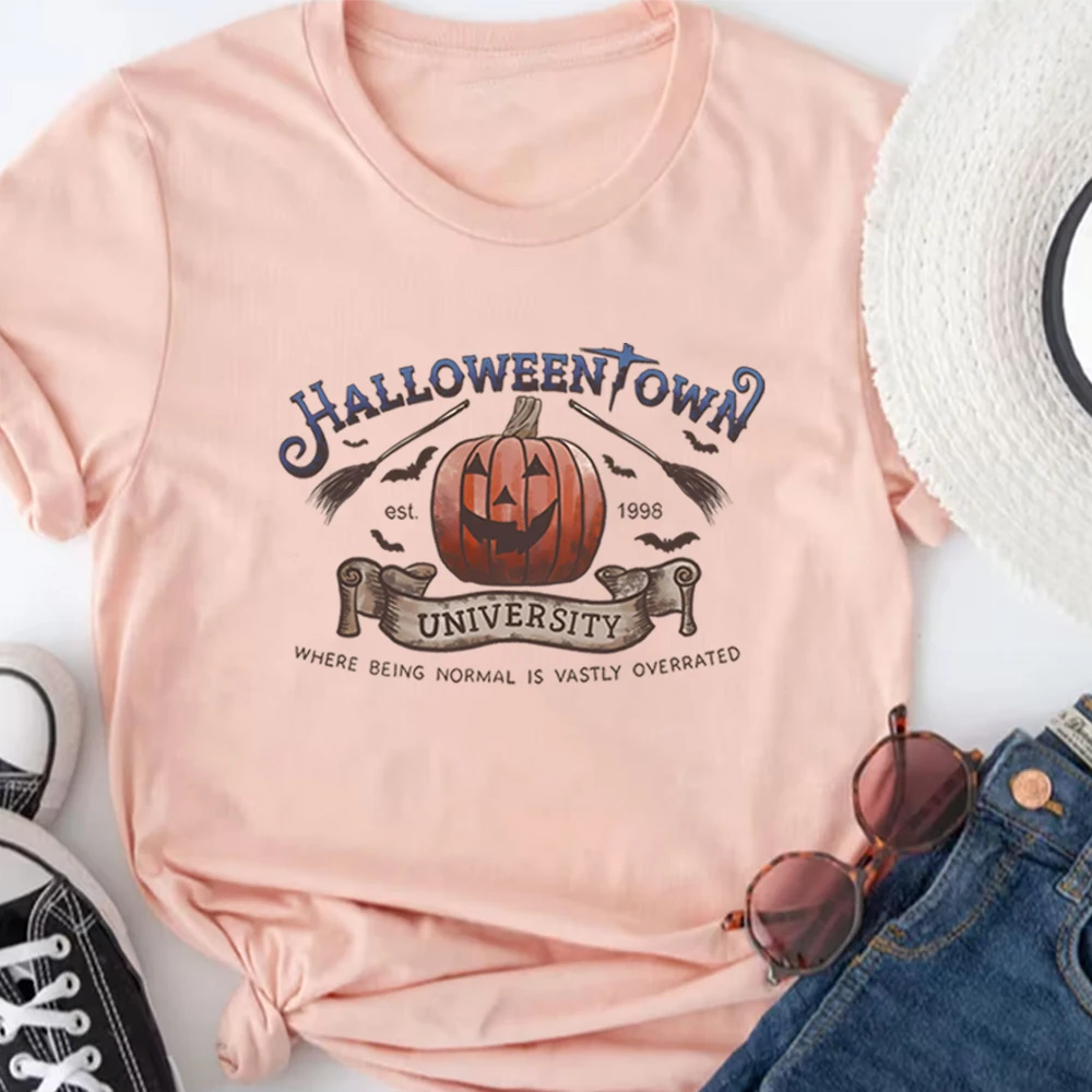 Halloweentown University Est 1998 T-Shirt Retro Halloween Shirts Unisex Halloweentown 1998 Short Sleeves Tops Halloween Gift