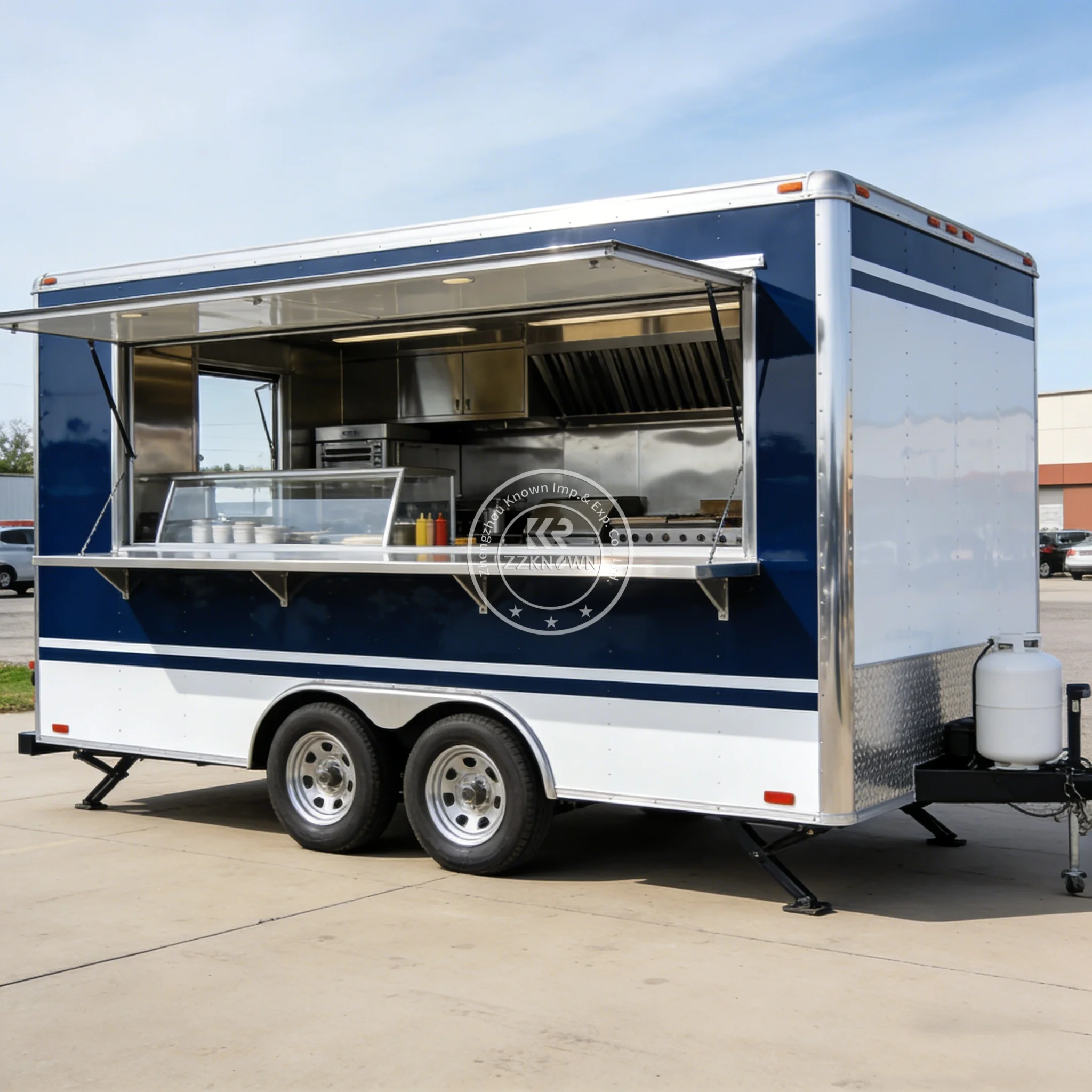 

Hot Sale Compact Catering Trailer Fully Equipped With Professional Kitchen Appliances for Street Vending