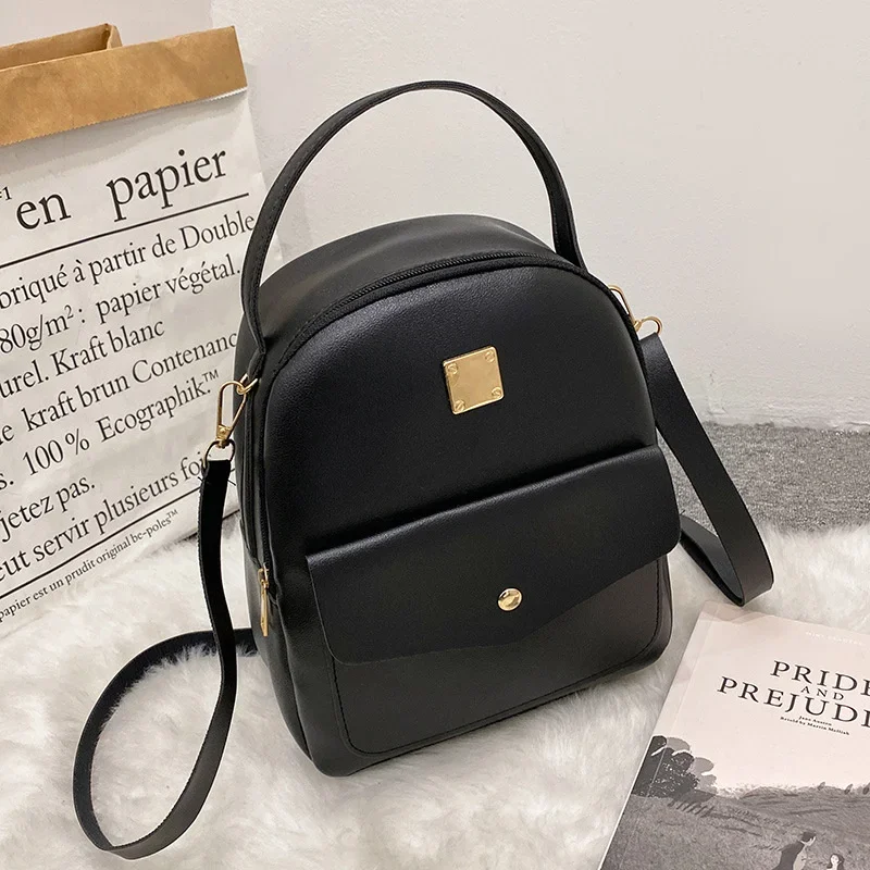 

Trendy Women's Small Backpack - Compact Schoolbag with Large Capacity, Stylish Daypack for Students & Professionals