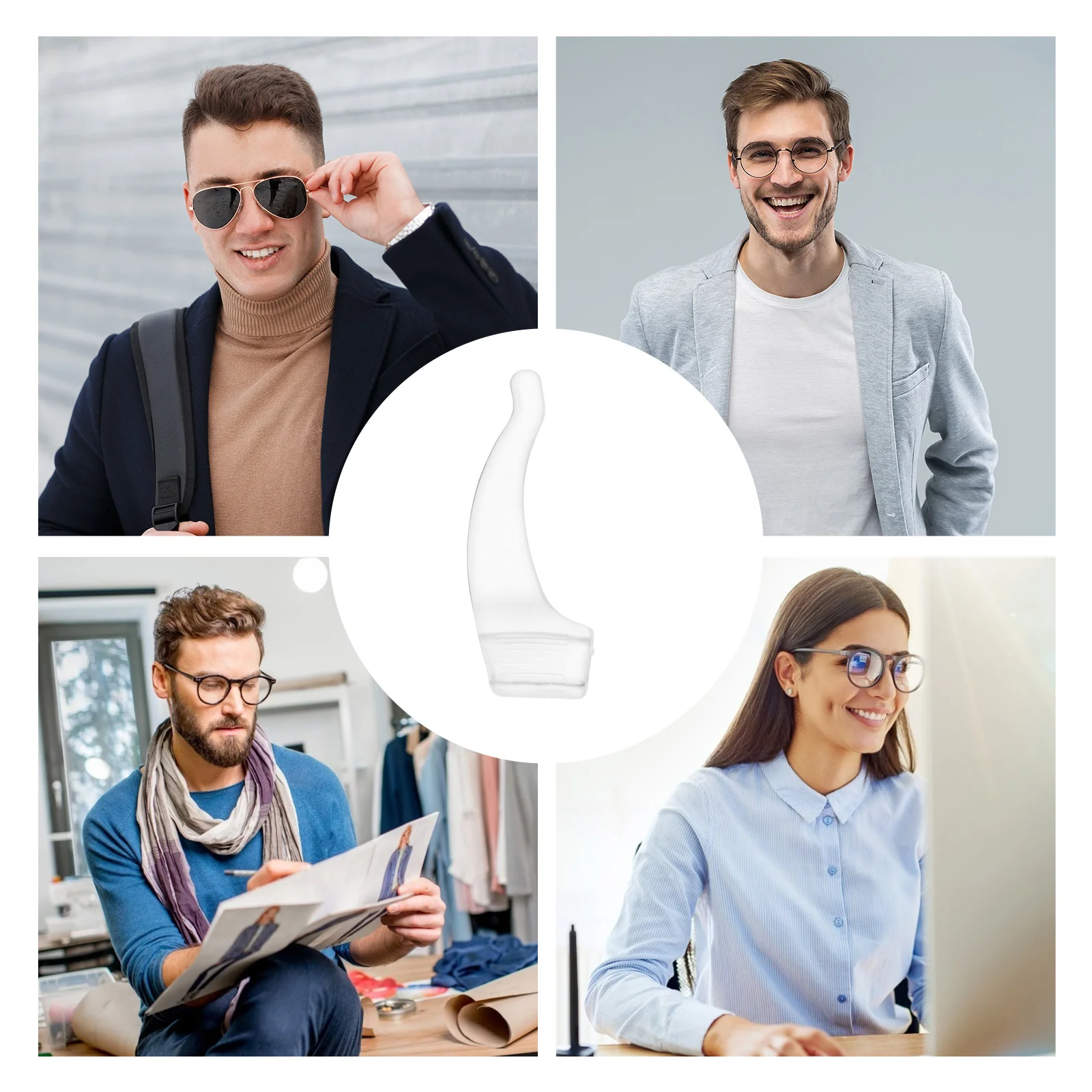 

Antiskid Eyeglass Ear Pads 3Cm Transparent Silicone Comfortable Non-Slip For Running Sports Eyewear Accessories