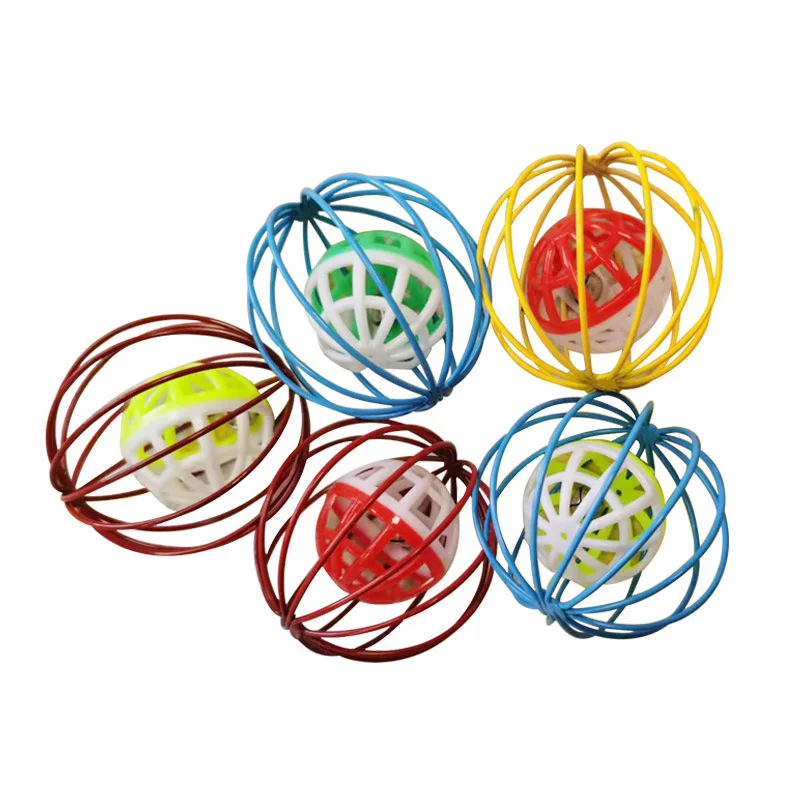 

Cage Plastic Bell Ball Cat Interactive Self-Entertainment Toy Pet Hollow Supplies