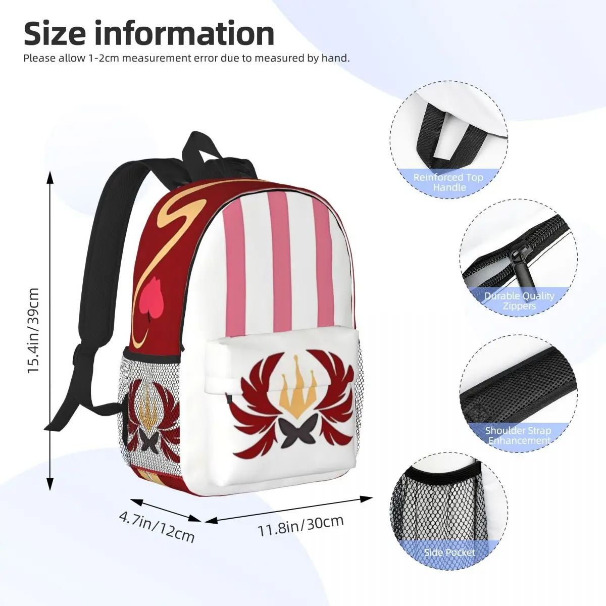 Lucifer For Girls Boys Large Capacity Student Backpack Lightweight waterproof Backpack 15inch