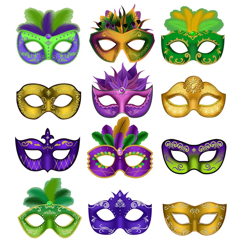 

Pulp Mask Kindergarten Painting Colorful Half Face Mask Party Performance Eye Mask
