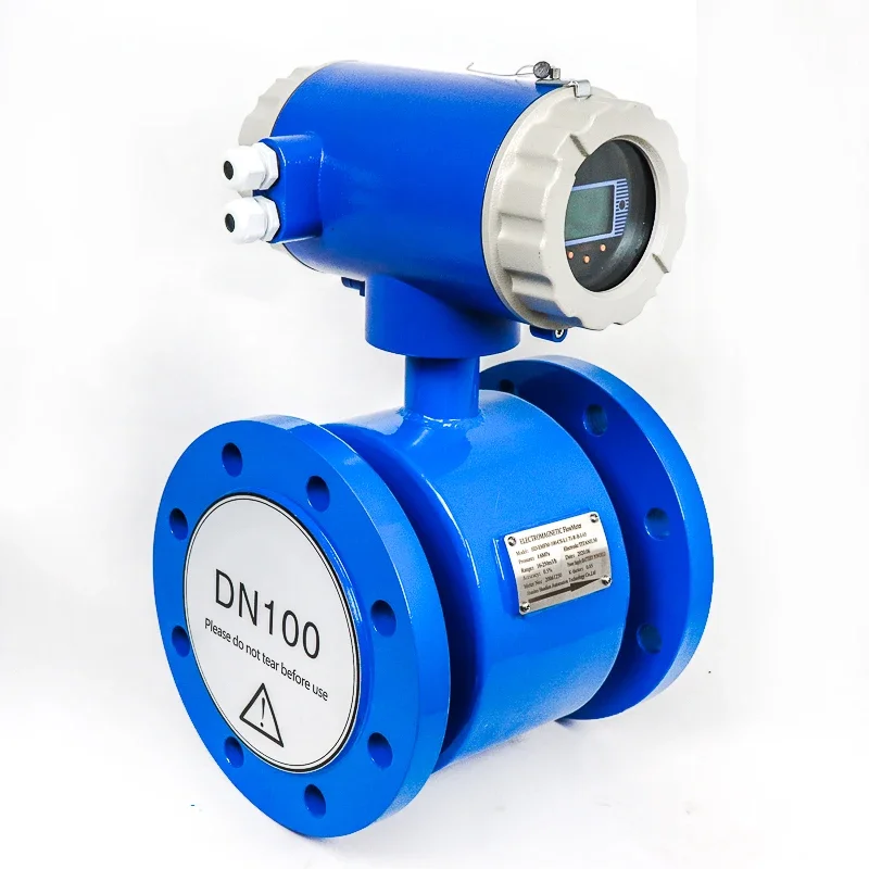 

Battery operated dn500 electromagnetic flow meter for sewage