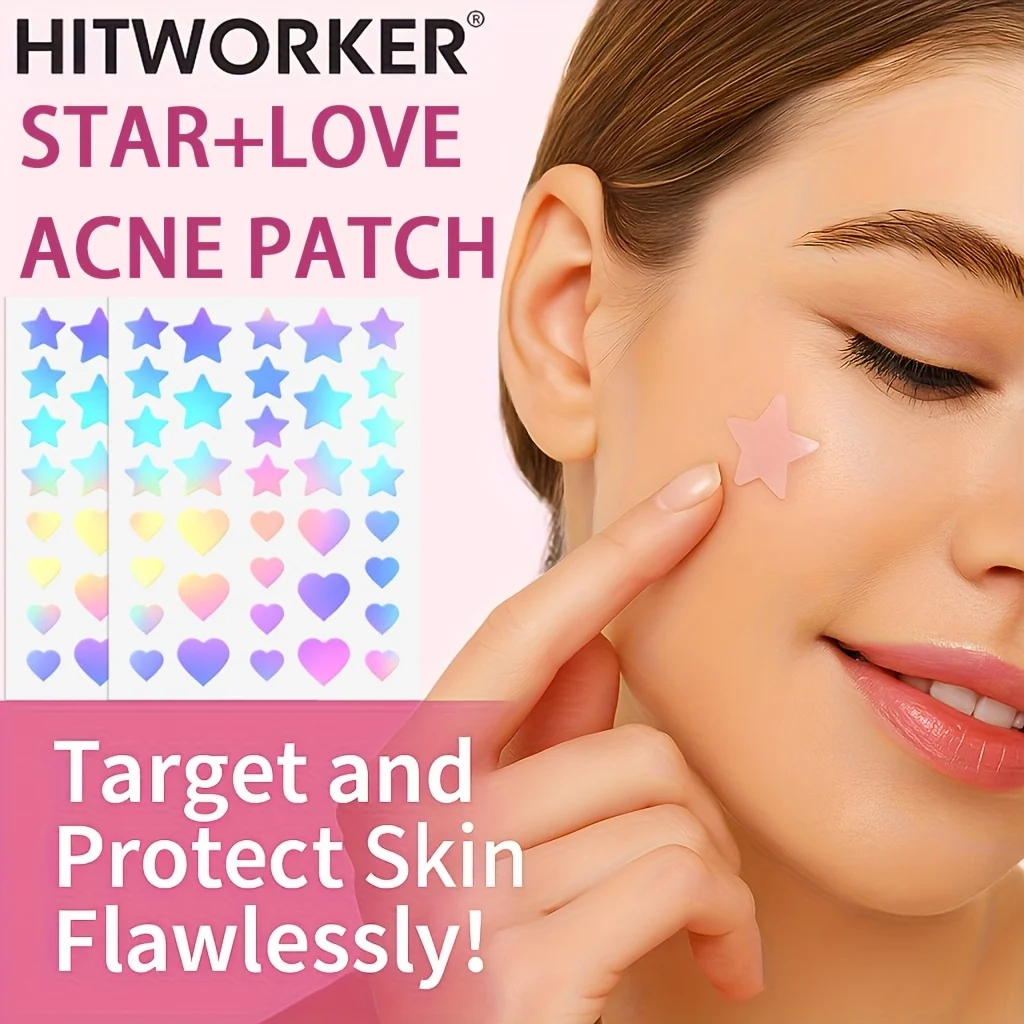 360 adesivos coloridos para acne – cobertura facial suave para espinhas e acne, adequados para todos os tons de pele clara a bege, sensíveis.