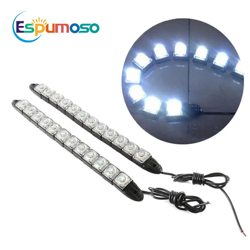 

2 шт. автомобильные DRL в сборе, дневные ходовые огни, противотуманные фары, 6 светодиодов, холодный белый, 12 В, ближний свет, высокое качество, модифицированные 6 8 9 огней