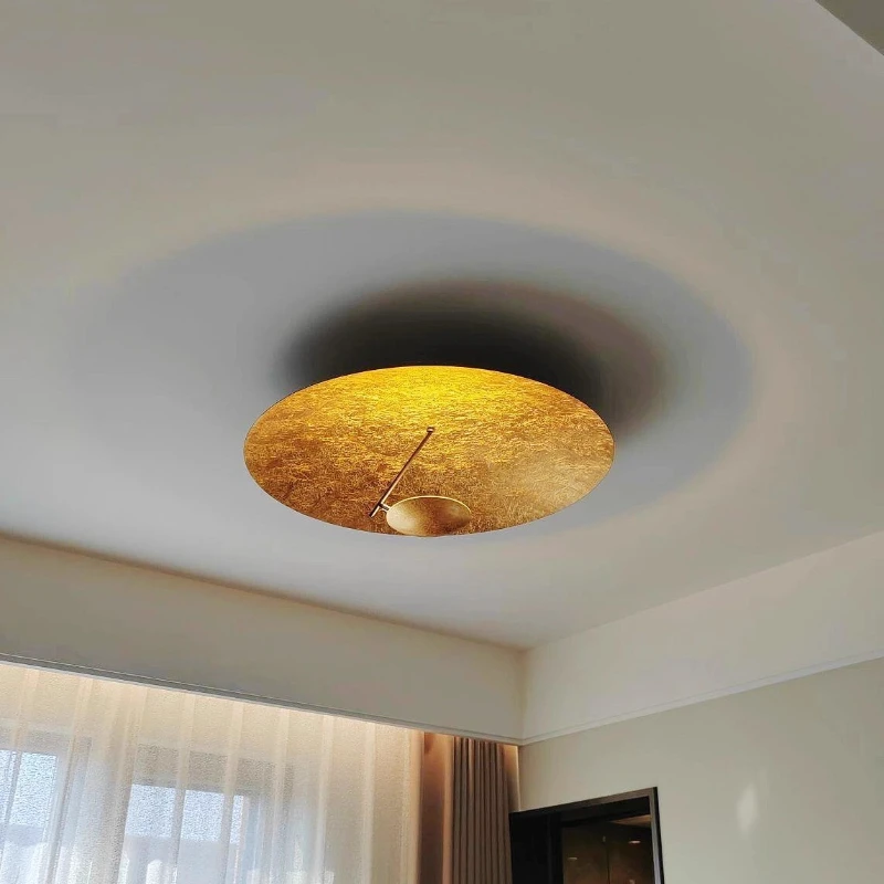 

Italian Rotundity Black/white Aluminium Gold Foil Ceiling Lights Minimalist Living Room Bedroom Restaurant Kitchen Hanging Lamps