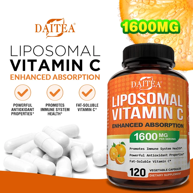 Liposomal Vitamin C - Supports Antioxidant and Nutrient Absorption, Provides VC Energy Supplement, and Promotes Immune Health