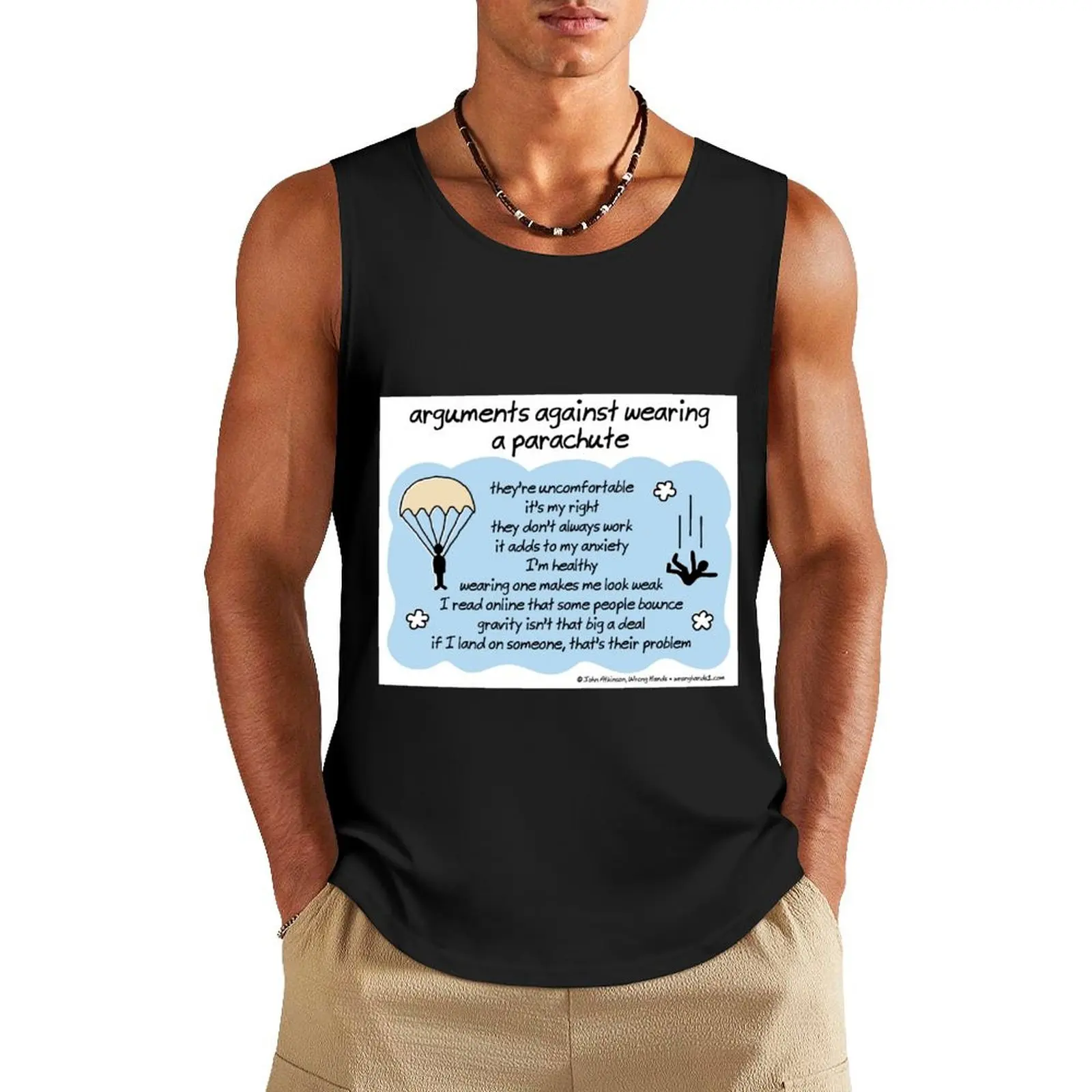 arguments against wearing a parachute Tank Top Men's t-shirts anime top