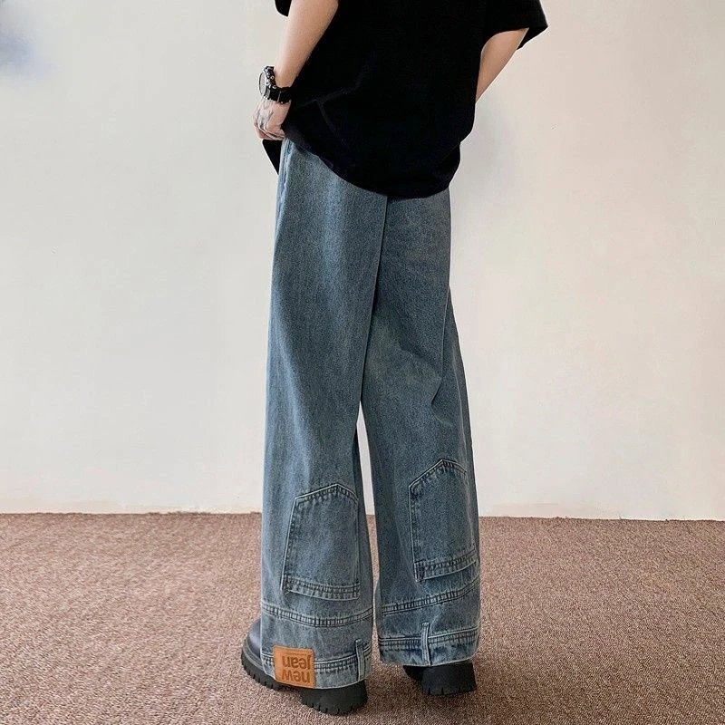 

“Your Pants Are Worn Upside Down！！”Jeans Women New Fashion Straight Pants Wide Leg Pants Unisex