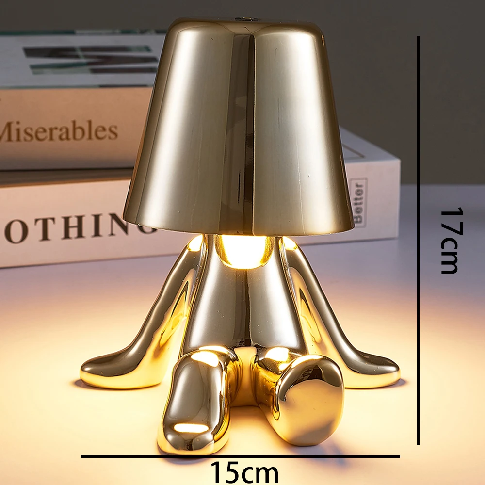 LED Table Lamp Touch Sensor Rechargeable Desktop Night Light Wireless Reading Lamp for Restaurant Hotel Bar Bedroom Decor Light