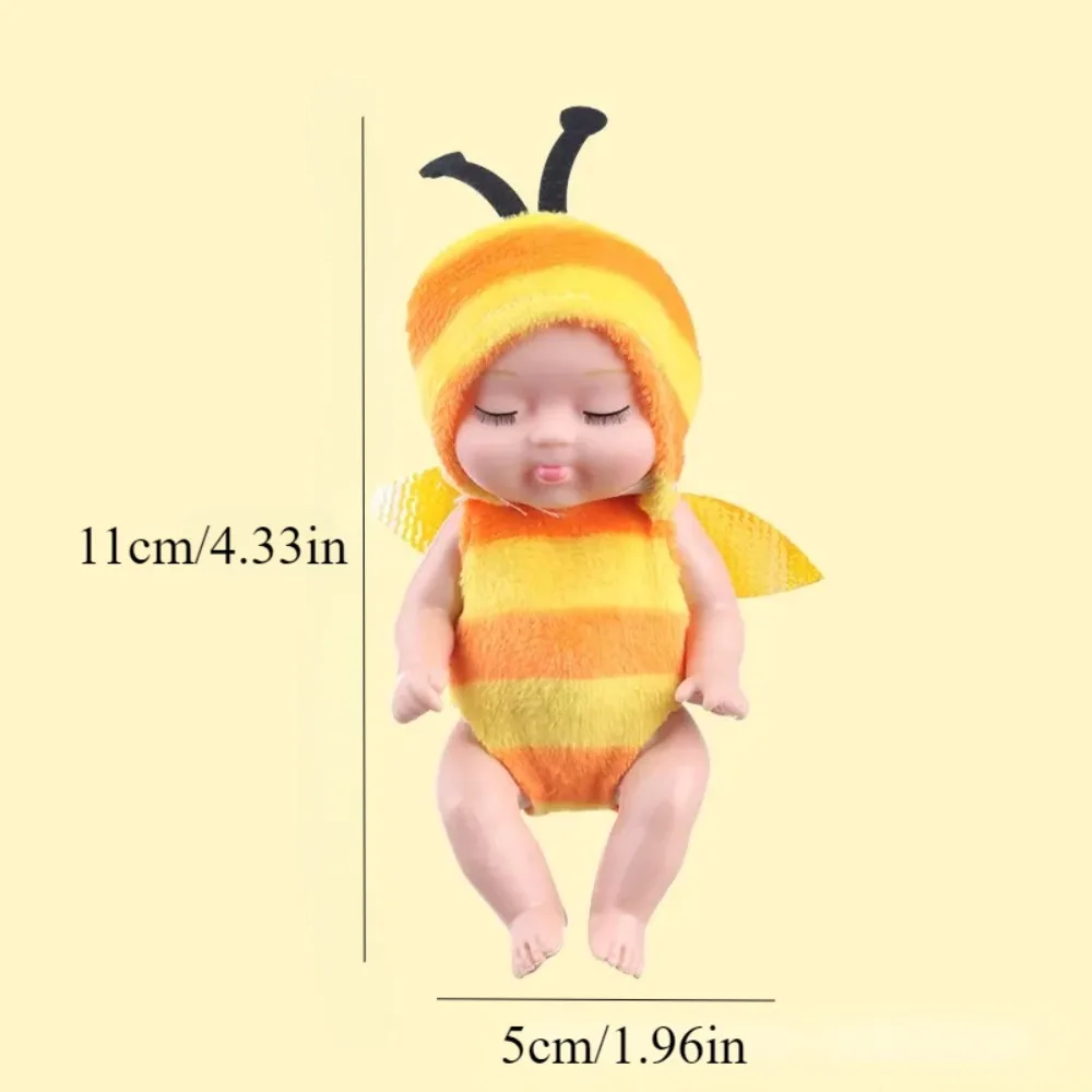 Mini Simulação Reborn Doll para crianças, Cute Sleeping Baby Series, Kawaii Cartoon Animal Toy, Presente, 1Pc