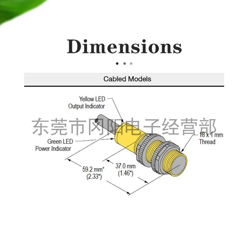 لافتة أمريكية أصلية جديدة لعام 2025 مستشعر مفتاح كهروضوئي M18 كشف الانعكاس S18SN6DL بقعة