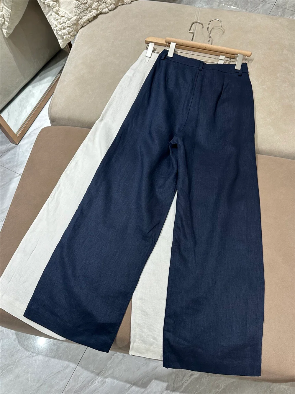 26 Spring/Summer New Linen Wide-Leg Trousers Casual Versatile Slimming Fit Pants
