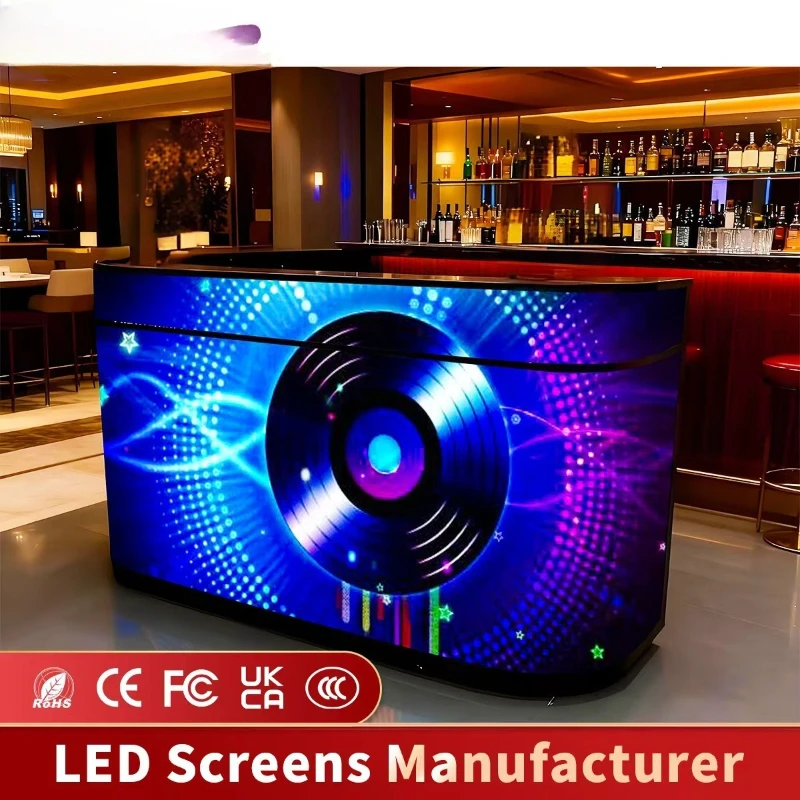 

LED front desk screen display mall bar LED counter heterosexual flexible screen