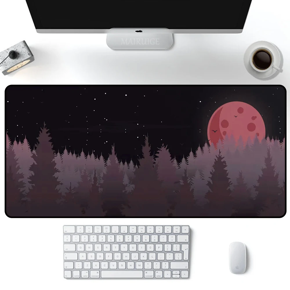 Xxxl Mouse Pad Desk Pad Computer Carpet Mausepad Office Accessories Notebook Keyboard Pc Night Starry Sky Moon Laptop Mouse Mat