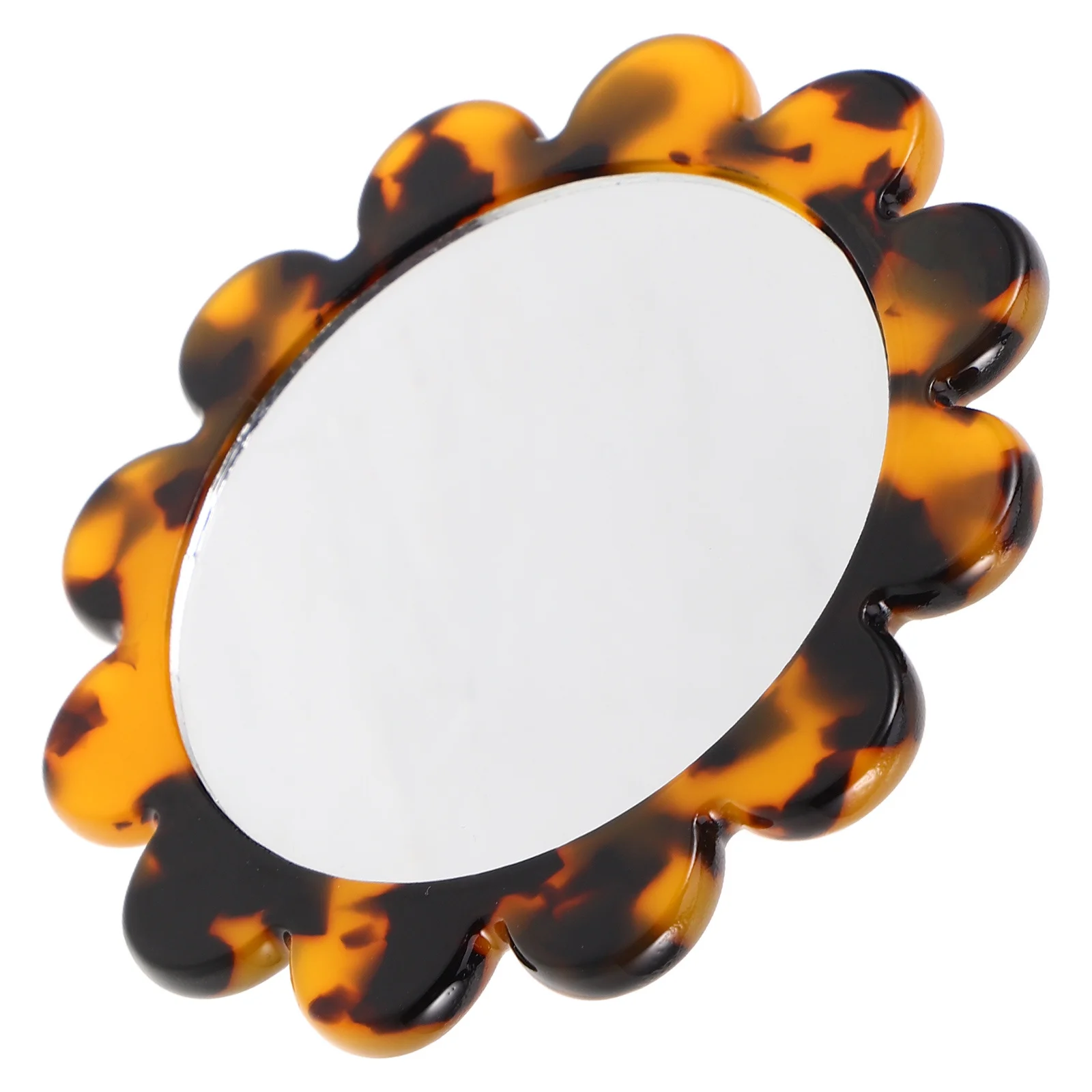 

Round Small Vintage Sunflower Mirror Portable Acetate Mini Compact Handheld Makeup Travel Mirror for Girls Vintage Hand Mirrors