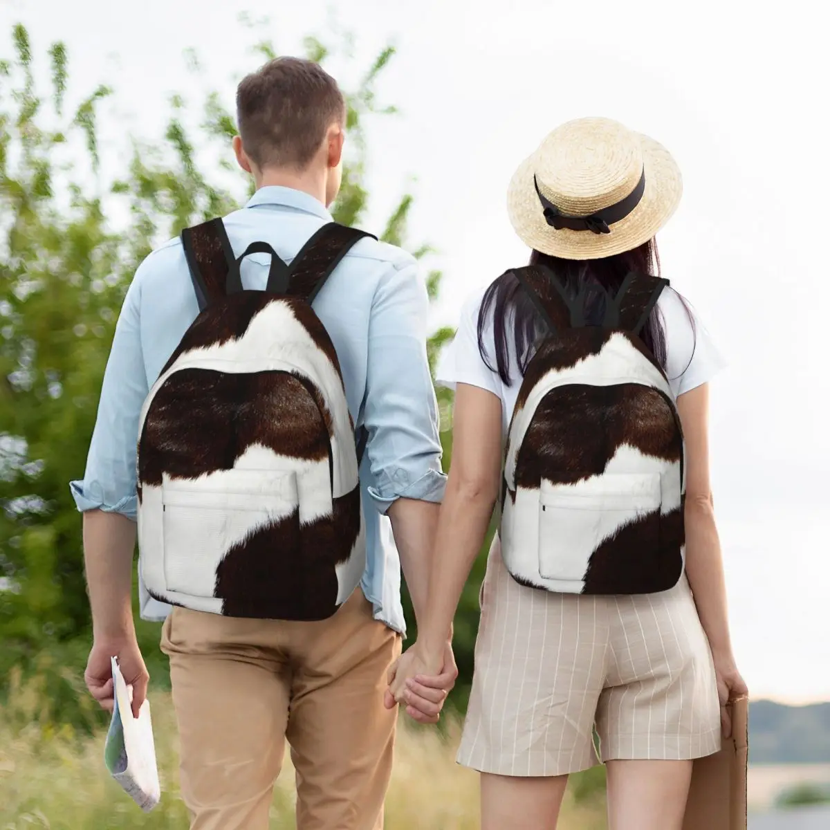 Rustic Ranch Cow Print Backpack Hot Sale Daypack Large Capacity Kids BookBag School Bag Shoulder Bags for Men Women